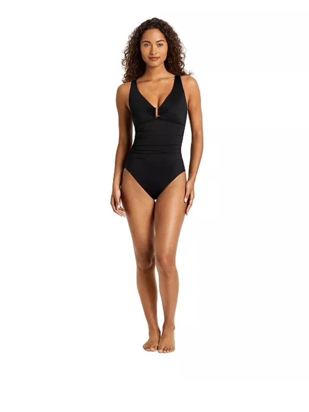 Ralph Lauren Women's Beach Club Ring Over The Shoulder Swimsuit See Measurements